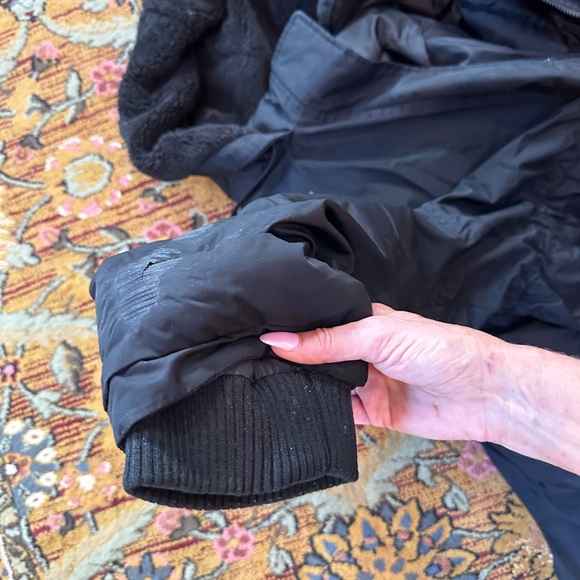 Ava Viv 3x warm mid thigh jacket Blk lined hood snaps zipper drawstring pockets - Picture 2 of 11